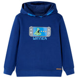 VidaXL Kinderpullover mit Kapuze 140 dunkelblau