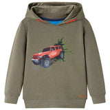 VidaXL Kinderpullover mit Kapuze 104 Khaki