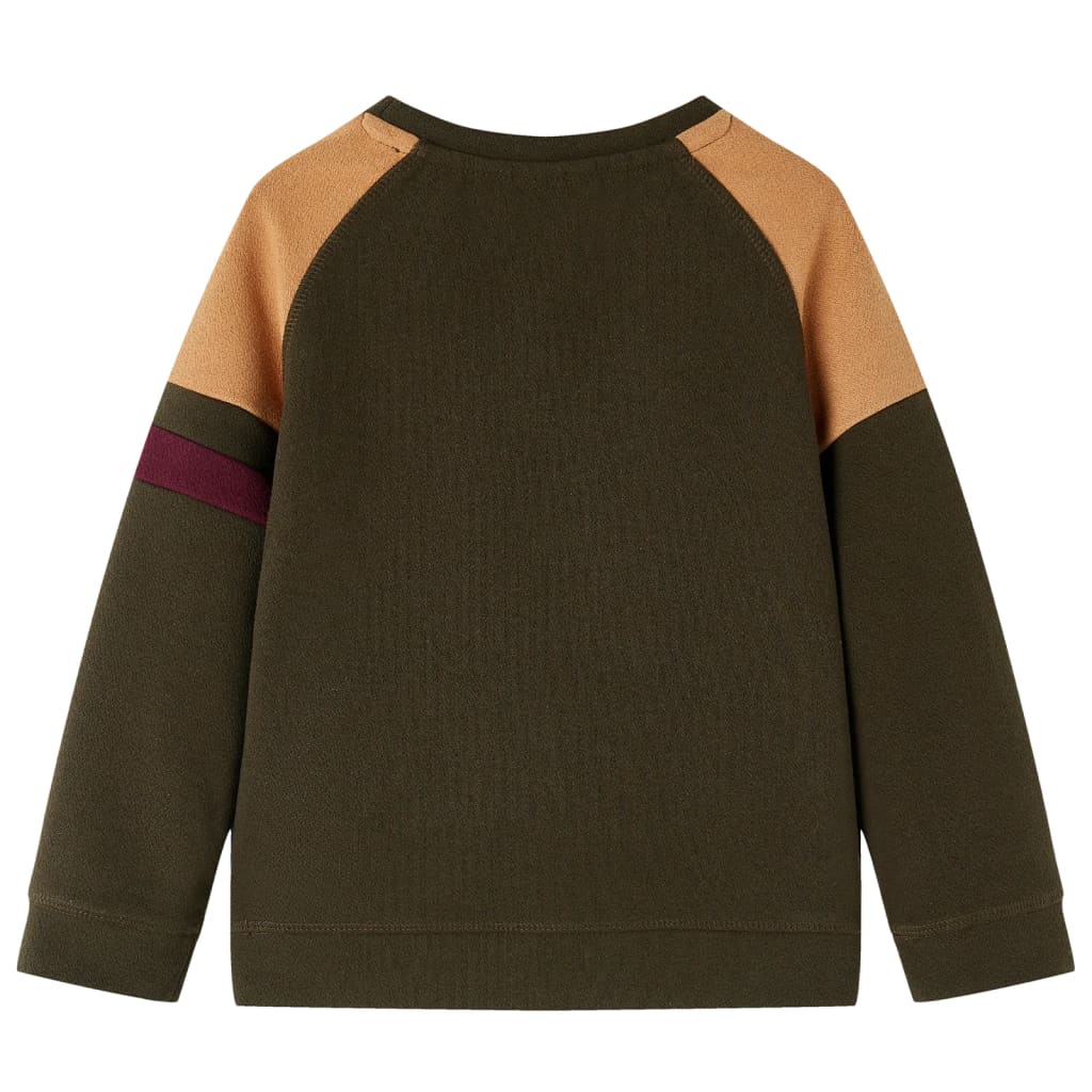 VidaXL Kinderpullover 92 dunkles Khaki und Kamel