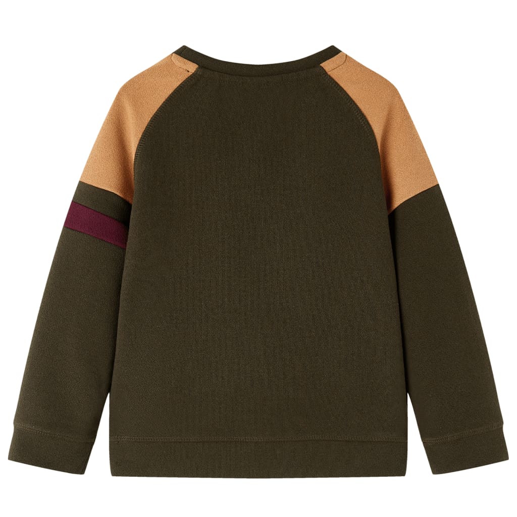 VidaXL Kinderpullover 104 dunkles Khaki und Kamel