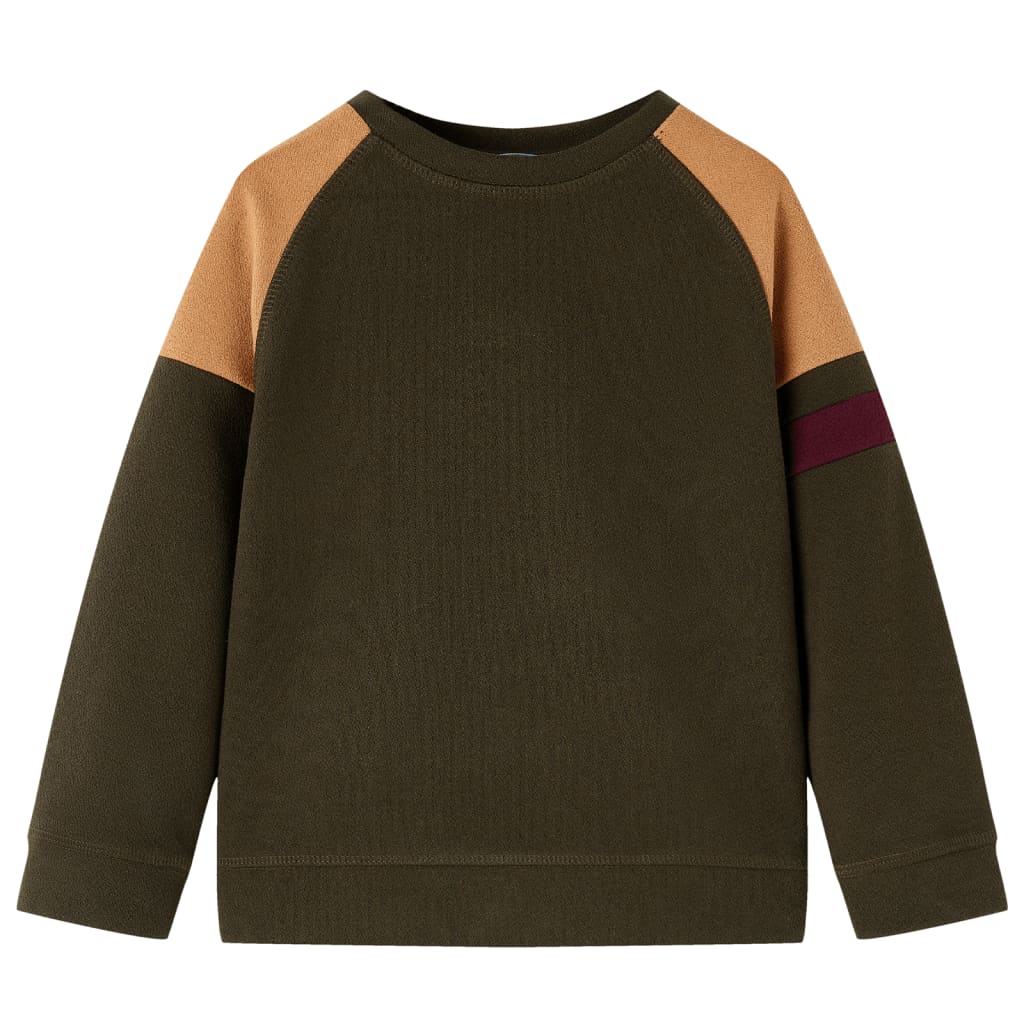 VidaXL Kinderpullover 116 dunkles Khaki und Kamel
