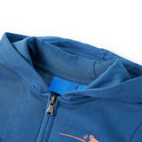 VidaXL Kinderstrickjacke mit Kapuze 116 Blau