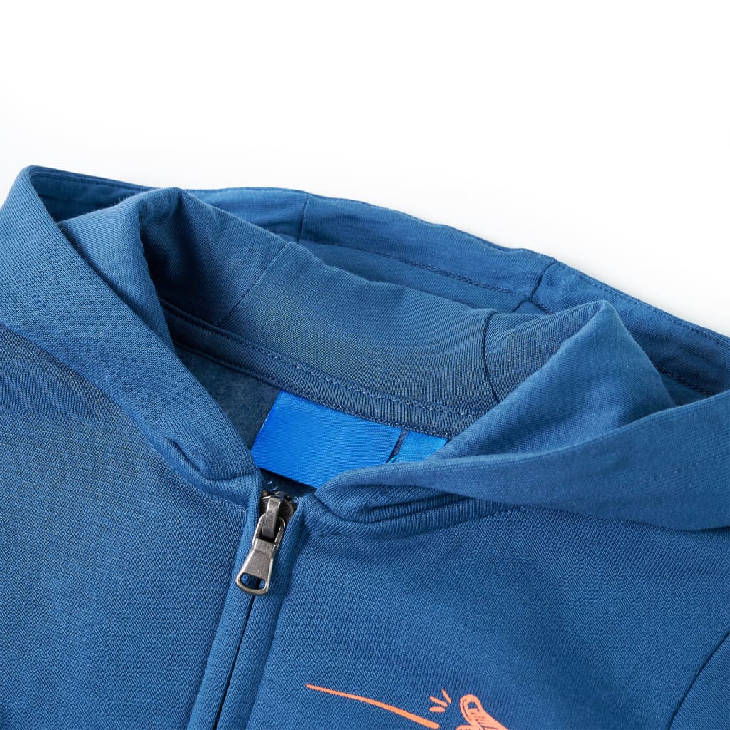 VidaXL Kinderstrickjacke mit Kapuze 128 Blau