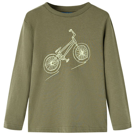 VidaXL Kindershirt mit langen Ärmeln 92 Khaki