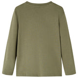VidaXL Kindershirt mit langen Ärmeln 92 Khaki