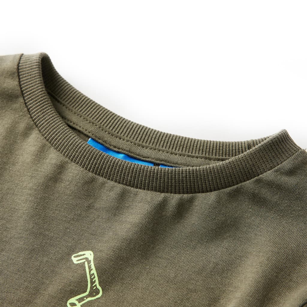 VidaXL Kindershirt mit langen Ärmeln 92 Khaki