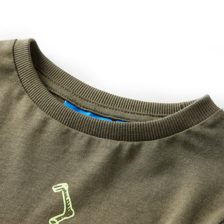 VidaXL Kindershirt mit langen Ärmeln 92 Khaki