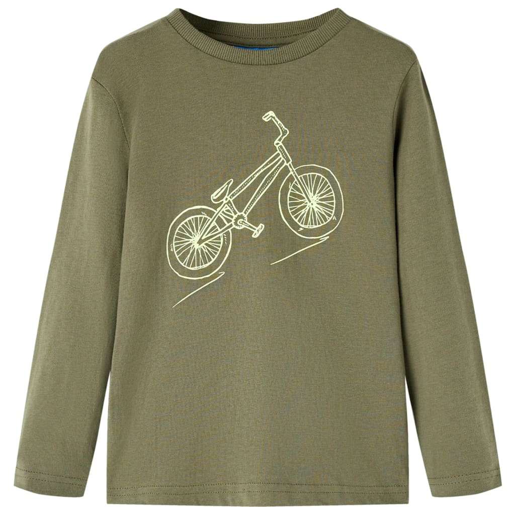 VidaXL Kindershirt mit langen Ärmeln 104 Khaki