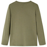 VidaXL Kindershirt mit langen Ärmeln 104 Khaki