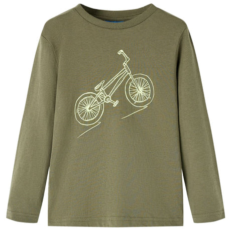 VidaXL Kindershirt mit langen Ärmeln 116 Khaki