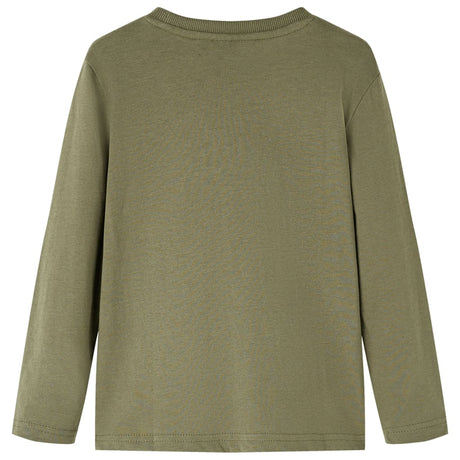 VidaXL Kindershirt mit langen Ärmeln 116 Khaki