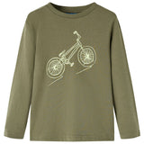 VidaXL Kindershirt mit langen Ärmeln 128 Khaki