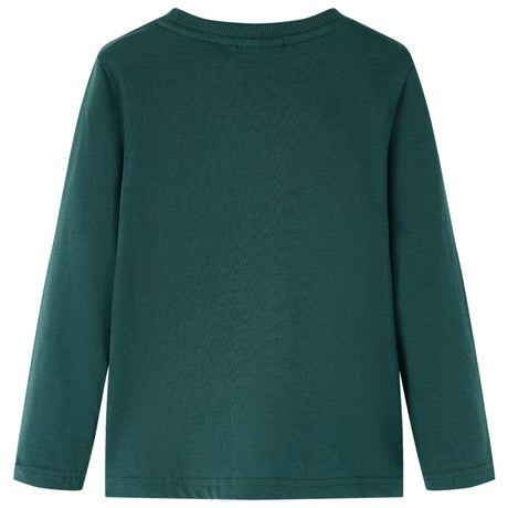 VidaXL Kindershirt mit langen Ärmeln 104 Dunkelgrün