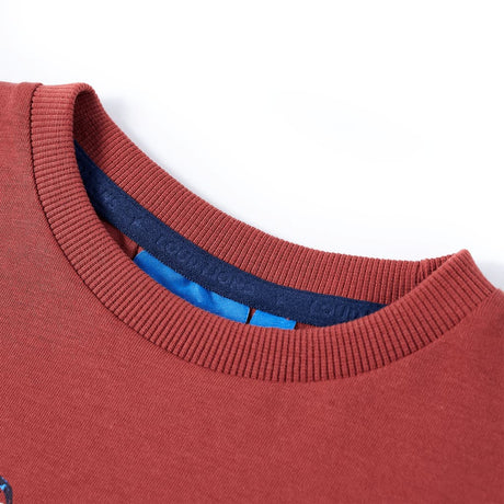 VidaXL Kindershirt mit langen Ärmeln 104 Rotbraun