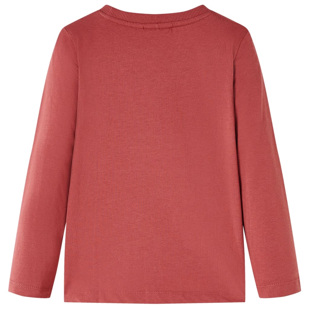 VidaXL Kindershirt mit langen Ärmeln 116 Rotbraun