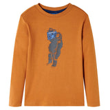 VidaXL Kindershirt mit langen Ärmeln 116 dunkles Ocker