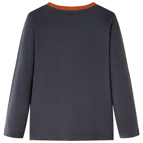 VidaXL Kindershirt mit langen Ärmeln 104 Anthrazit