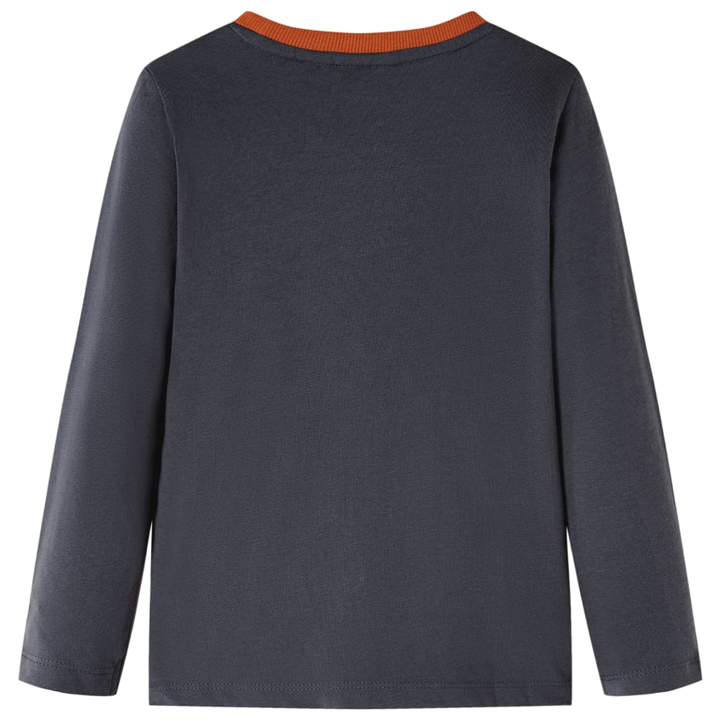 VidaXL Kindershirt mit langen Ärmeln 116 Anthrazit