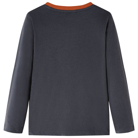 VidaXL Kindershirt mit langen Ärmeln 116 Anthrazit