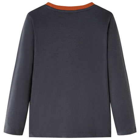 VidaXL Kindershirt mit langen Ärmeln 128 Anthrazit