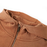 VidaXL Kinderpullover mit Kapuze, halber Reißverschluss 104 Anthrazit-Cognacfarben