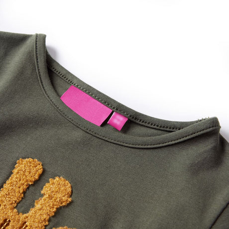VidaXL Kindershirt mit langen Ärmeln 104 Khaki