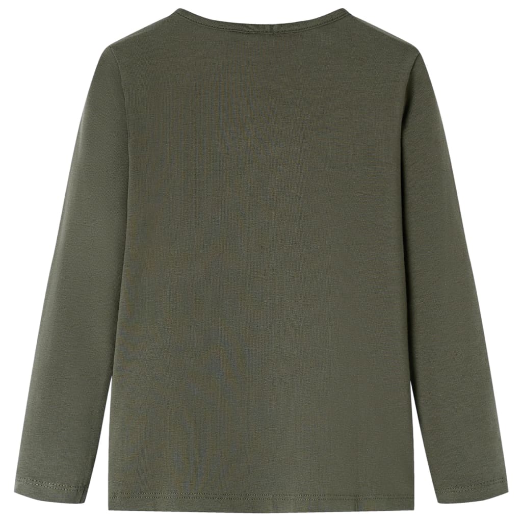 VidaXL Kindershirt mit langen Ärmeln 128 Khaki