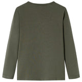VidaXL Kindershirt mit langen Ärmeln 128 Khaki