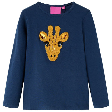 VidaXL Kinderhemd mit langen Ärmeln 140 Marineblau