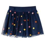 VidaXL Kinderrock mit Tüll und Punkten 92 Marineblau