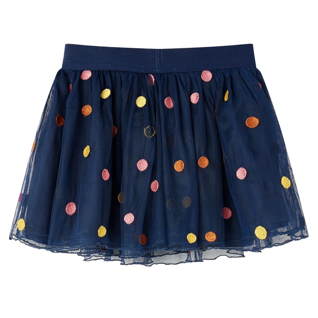 VidaXL Kinderrock mit Tüll und Punkten 92 Marineblau