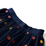 VidaXL Kinderrock mit Tüll und Punkten 92 Marineblau