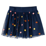 VidaXL Kinderrock mit Tüll und Punkten 104 Marineblau