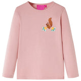 VidaXL Kindershirt mit langen Ärmeln 128 Hellrosa