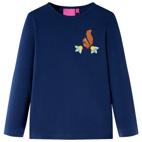 VidaXL Kindershirt mit langen Ärmeln 104 Marineblau
