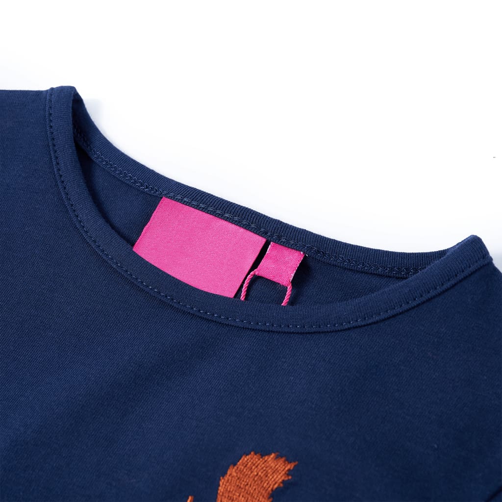 VidaXL Kindershirt mit langen Ärmeln 116 Marineblau