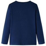 VidaXL Kindershirt mit langen Ärmeln 128 Marineblau