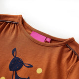 VidaXL Kindershirt mit langen Ärmeln 92 cognacfarben