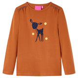 VidaXL Kindershirt mit langen Ärmeln 116 cognacfarben