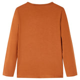 VidaXL Kindershirt mit langen Ärmeln 116 cognacfarben