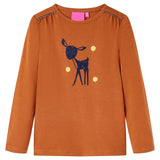 VidaXL Kindershirt mit langen Ärmeln 128 cognacfarben