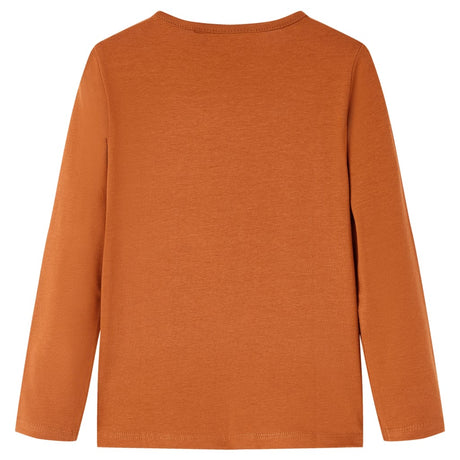 VidaXL Kindershirt mit langen Ärmeln 128 cognacfarben