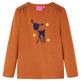 VidaXL Kindershirt mit langen Ärmeln 140 cognacfarben