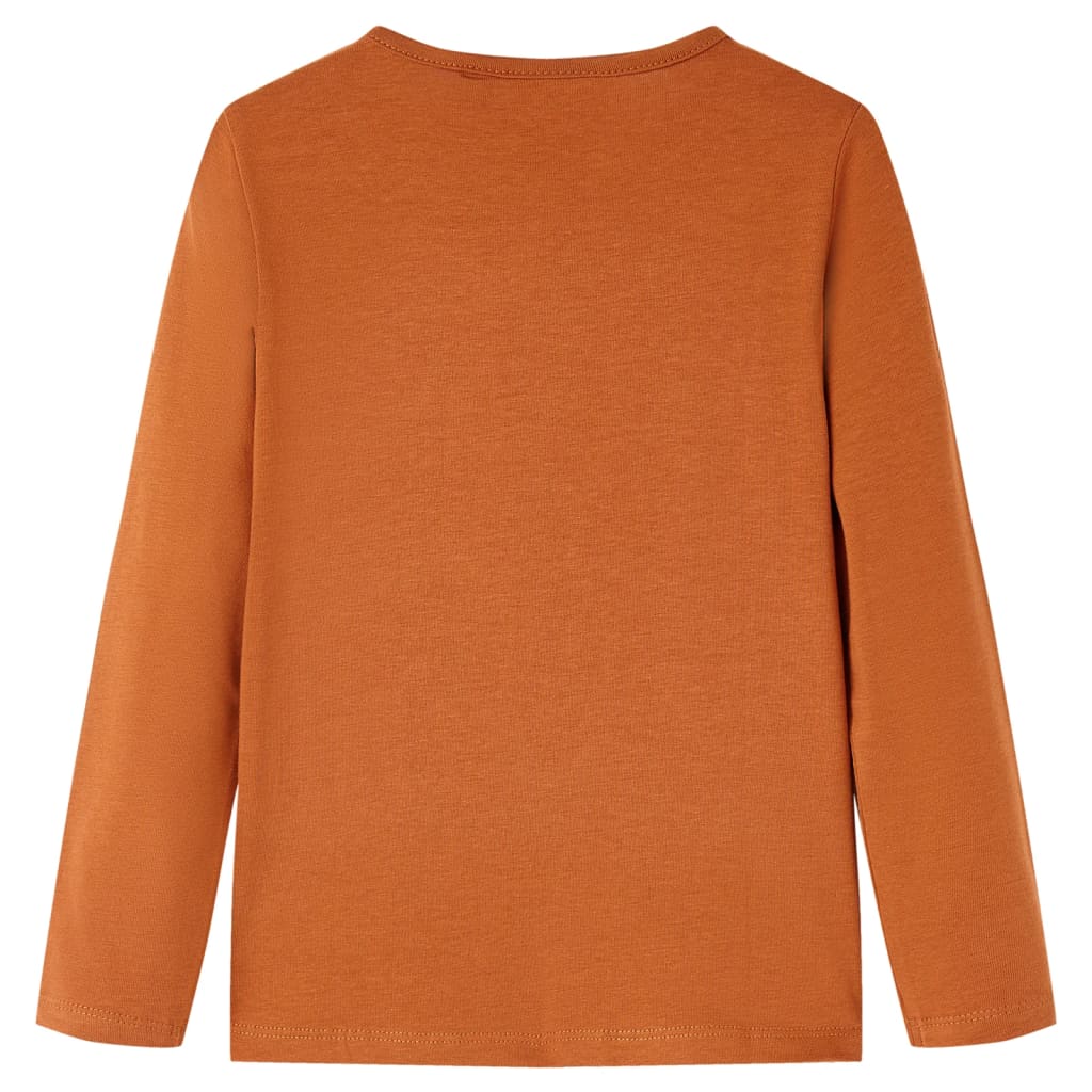 VidaXL Kindershirt mit langen Ärmeln 140 cognacfarben