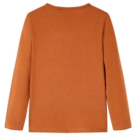 VidaXL Kindershirt mit langen Ärmeln 140 cognacfarben