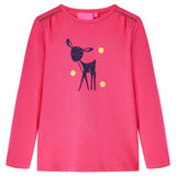 VidaXL Kindershirt mit langen Ärmeln 104 leuchtendes Rosa