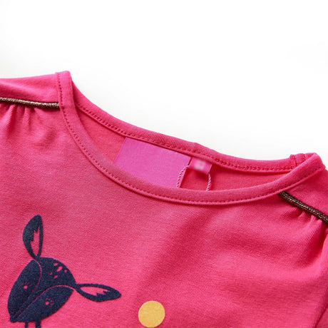 VidaXL Kindershirt mit langen Ärmeln 104 leuchtendes Rosa