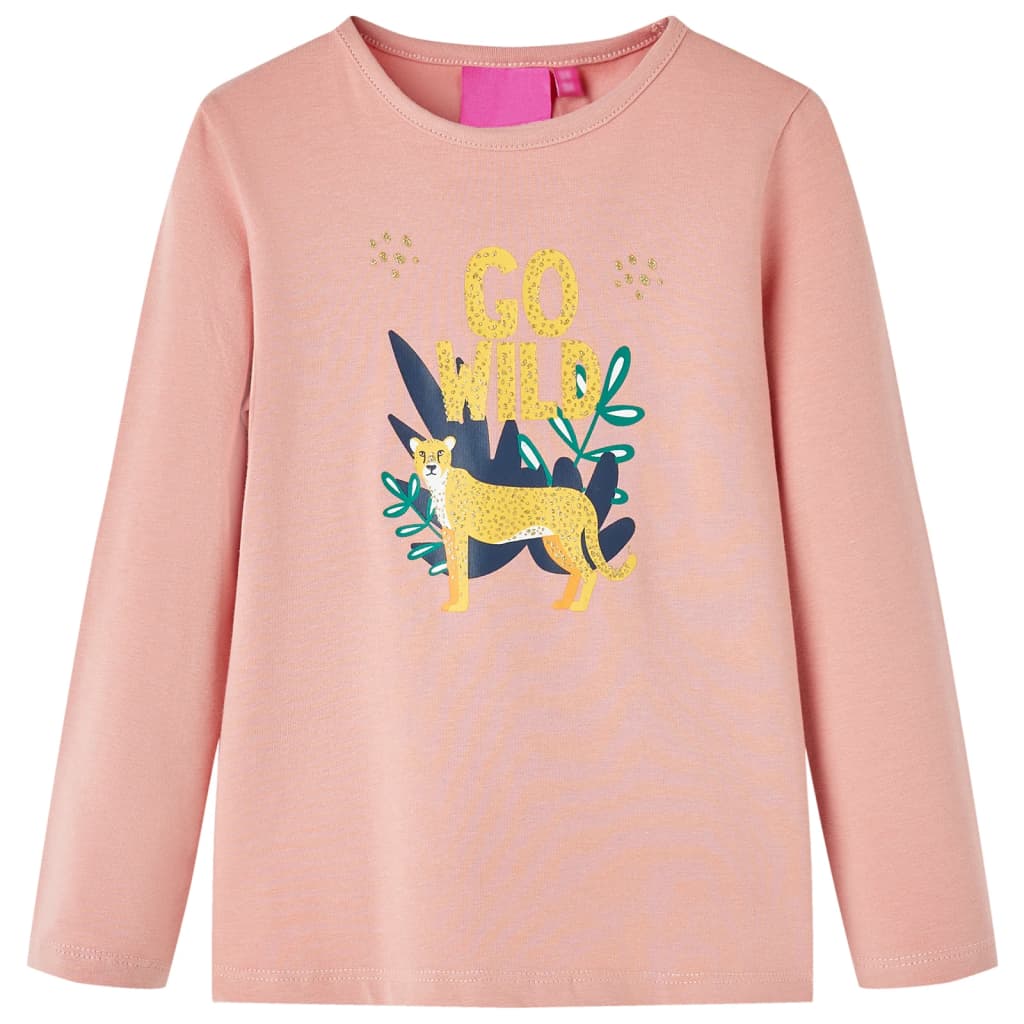 VidaXL Kindershirt mit langen Ärmeln 92 Hellrosa