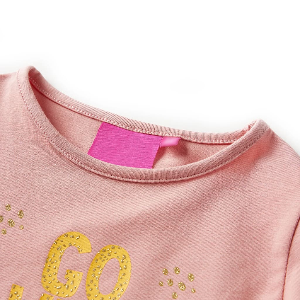 VidaXL Kindershirt mit langen Ärmeln 104 Hellrosa
