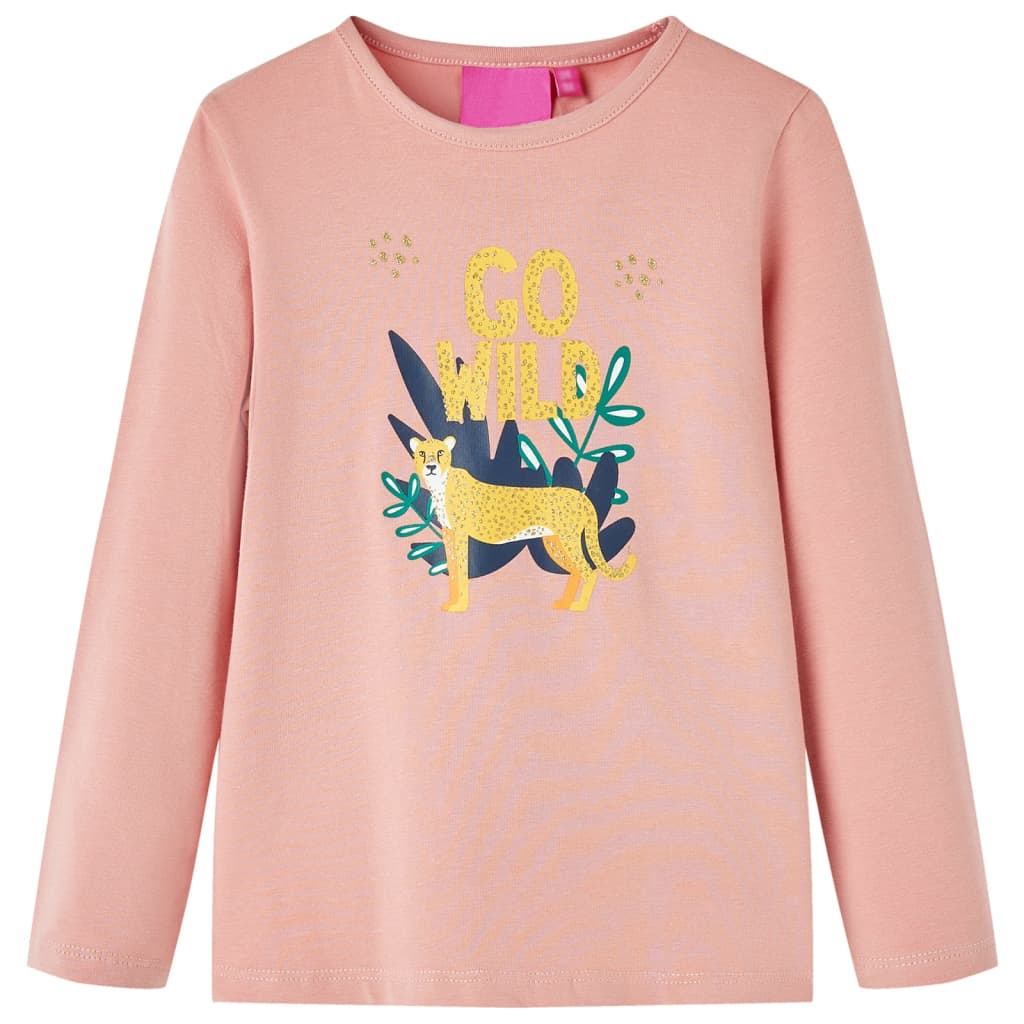 VidaXL Kindershirt mit langen Ärmeln 140 Hellrosa